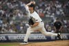 New York Yankees pitcher Gerrit Cole throws to a New York Mets batter during the first inning of a baseball game, Wednesday, July 24, 2024, in New York. (AP Photo/Pamela Smith)