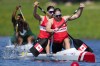 Canada's Sloan MacKenzie (front) and Katie Vincent compete in the women's canoe double 500-meter heats at the 2024 Summer Olympics, Tuesday, Aug. 6, 2024, in Vaires-sur-Marne, France. THE CANADIAN PRESS/AP/Ebrahim Noroozi