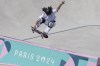 Fay De Fazio Ebert of Canada competes during the women's skateboarding park preliminaries at the 2024 Summer Olympics, Tuesday, Aug. 6, 2024, in Paris, France. THE CANADIAN PRESS/AP/Vadim Ghirda
