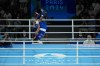 Cuba's Erislandy Alvarez Borges celebrates after defeating France's Sofiane Oumiha in their men's 63.5 kg final boxing match at the 2024 Summer Olympics, Wednesday, Aug. 7, 2024, in Paris, France. (AP Photo/John Locher)