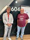 SUPPLIED
                                Former pilots Mal Macdonald (left) and Emery Gal volunteer with the Gimli Glider Exhibit.