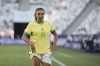 Brazil's Marta gestures during the women's Group C soccer match between Nigeria and Brazil at the Bordeaux stadium during the 2024 Summer Olympics, Thursday, July 25, 2024, in Bordeaux, France. (AP Photo/Moises Castillo)