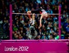 Canadian high jumper Derek Drouin has been belatedly awarded an Olympic silver medal in a ceremony at the Paris Games. Drouin jumps to a bronze medal in the men's high jump final at the Olympic Stadium during the Summer Olympics in London on Tuesday, Aug. 7, 2012. THE CANADIAN PRESS/Sean Kilpatrick