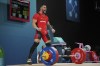 Karlos May Nasar of Bulgaria reacts during the men's 89kg weightlifting event, at the 2024 Summer Olympics, Friday, Aug. 9, 2024, in Paris, France. (AP Photo/Kin Cheung)