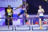 Rai Benjamin, of the United States, competes during the men's 400-meter hurdles final at the 2024 Summer Olympics, Friday, Aug. 9, 2024, in Saint-Denis, France. (AP Photo/Petr David Josek)