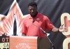 Athletics Canada head coach Glenroy Gilbert speaks at a press conference at the Canadian Track and Field Championships in Ottawa on Thursday, July 5, 2018. Gilbert enjoyed the resilience he saw from Canada's athletics team at the Paris Olympics.
THE CANADIAN PRESS/Justin Tang