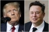 This combination of photos shows former President Donald Trump during rally in Minden, Nev., Oct. 8, 2022, left, and Elon Musk in Wilmington, Del., July 12, 2021. (AP Photo)