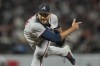 Atlanta Braves pitcher Charlie Morton follows through on a pitch that struck out San Francisco Giants' Mike Yastrzemski during the sixth inning of a baseball game in San Francisco, Tuesday, Aug. 13, 2024. (AP Photo/Jeff Chiu)