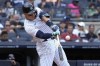 New York Yankees' Aaron Judge hits a home run during the fourth inning of a baseball game against the Cleveland Guardians, Thursday, Aug. 22, 2024, in New York. (AP Photo/Pamela Smith)