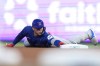Chicago Cubs' Miguel Amaya (9) is safe at second with a double during the fourth inning of a baseball game against the Miami Marlins, Saturday, Aug. 24, 2024, in Miami. (AP Photo/Lynne Sladky)