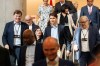 Canada-U.S. relations will take centre stage today as the federal cabinet wraps up the third and final day of its annual summer retreat. Prime Minister Justin Trudeau and members of his cabinet arrive at the retreat in Halifax, Monday, Aug. 26, 2024. THE CANADIAN PRESS/Kelly Clark