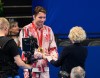 Nicholas Bennett's gold medal ceremony in the Men’s 100m Breaststroke SB14 Final at the 2024 Paralympic Games in Paris, France on September 2, 2024. // Nicholas Bennett cérémonie de médaille d'or lors de la finale du 100 m brasse masculin SB14 aux Jeux paralympiques de 2024 à Paris, France, le 2 septembre 2024. THE CANADIAN PRESS/HO-CANADIAN PARALYMPIC COMMITTEE, Angela Burger, *MANDATORY CREDIT*
