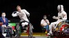 FILE - In this Saturday, Aug. 28, 2021 file photo, Italy's Beatrice Maria Vio, left, celebrates after winning over China's Zhou Jingjing during their the wheelchair fencing women's foil Individual category B gold medal match in Chiba, at the Tokyo 2020 Paralympic Games. (Kyodo News via AP, File)