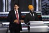 Liberal Leader Justin Trudeau, left, and NDP Leader Jagmeet Singh, prepare for the start of the federal election English-language Leaders debate in Gatineau, Que., on Thursday, Sept. 9, 2021. The NDP has pulled out of a confidence and supply agreement with the Liberals. THE CANADIAN PRESS/Justin Tang