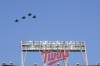 Four F-35 Lightning II's from the 421st Fighter Squadron known as the 