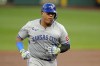 Kansas City Royals' Salvador Perez rounds the bases after hitting a two-run home run off Pittsburgh Pirates starting pitcher Luis L. Ortiz during the second inning of a baseball game in Pittsburgh, Friday, Sept. 13, 2024. (AP Photo/Gene J. Puskar)