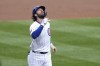 Chicago Cubs' Dansby Swanson celebrates his home run off Washington Nationals starting pitcher Trevor Williams during the first inning of a baseball game Friday, Sept. 20, 2024, in Chicago. (AP Photo/Charles Rex Arbogast)