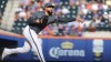 New York Mets' Sean Manaea pitches during the first inning of a baseball game against the Philadelphia Phillies, Saturday, Sept. 21, 2024, in New York. (AP Photo/Noah K. Murray)