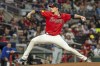 Atlanta Braves pitcher Max Fried throws in the fourth inning of a baseball game against the Kansas City Royals, Friday, Sept. 27, 2024, in Atlanta. (AP Photo/Jason Allen)