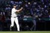 FILE - Milwaukee Brewers' Colin Rea throws to first base during the fourth inning of a baseball game against the New York Mets, Sunday, Sept. 29, 2024, in Milwaukee. (AP Photo/Aaron Gash, File)