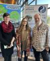 MARTIN CASH / FREE PRESS 
                                Ashley Wolfe (from left), a recent graduate; Becky Filopoulos, co-ordinator at the Environmental Conservation Lab at the University of Manitoba; and Stéphane McLachlan, professor and co-ordinator of the Environmental Conservation Lab at Tuesday&rsquo;s U of M presentation.