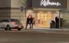 SCREEN CAPTURE
                                A video circulating widely on social media shows Winnipeg police shooting and killing a male outside a bus shelter at Unicity shopping centre Sunday after they say he stabbed an officer in the throat.