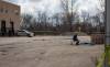 Police on the scene in the aftermath of a suspicious fire at McDonald Avenue and Gomez Street on April 27, 2023. (Jessica Lee / Free Press files)