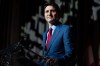 Prime Minister Justin Trudeau delivers remarks during a National Caucus holiday event in Ottawa, Tuesday, Dec. 17, 2024. THE CANADIAN PRESS/Spencer Colby