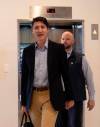 AP Photo/Carolyn Kaster
                                Canada Prime Minister Justin Trudeau briefly speaks to media as he walks through the lobby of the Delta Hotel by Marriott Nov. 30 in West Palm Beach, Fla.
