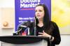 MIKAELA MACKENZIE / FREE PRESS
                                Dr. Nichelle Desilets, president-elect of Doctors Manitoba and a physician working in Neepawa, warns the public of widespread emergency room closures in rural and northern communities during a Tuesday news conference.