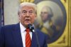 President Donald Trump speaks before Pam Bondi is sworn in as Attorney General by Supreme Court Associate Justice Clarence Thomas, in the Oval Office of the White House, Wednesday, Feb. 5, 2025, in Washington. (AP Photo/Evan Vucci)
