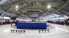 Canadian national long track speedskating team members train on the ice at the Olympic Oval in Calgary, Alta., Friday, June 11, 2021. THE CANADIAN PRESS/Jeff McIntosh