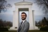 Lawyer Douglas Cowgill poses for a photograph at the Douglas-Peace Arch Canada-U. S. border crossing in Surrey, B.C., on Thursday, Jan. 23, 2025. For more than a decade, Cowgill, a Wisconsin native, has helped Americans in Canada navigate the complex task of renouncing their U.S. citizenship. THE CANADIAN PRESS/Darryl Dyck