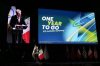 IOC President Thomas Bach attends the ceremony 'One Year To Go' for the 2026 Milano-Cortina Winter Olympics, at the Strehler Theatre, in Milan, Thursday, Feb. 6, 2025. (AP Photo/Luca Bruno)