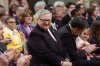 Former foreign affairs minister Lloyd Axworthy looks on before being presented with the 30th Pearson Peace Medal during a ceremony at Rideau Hall in Ottawa on Wednesday, May 24, 2017. THE CANADIAN PRESS/Fred Chartrand