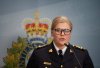 Assistant Commissioner Lisa Moreland, regional commander of the RCMP Federal Policing Northwest Region, speaks to media about three Canada-U.S. border events, in Edmonton, Wednesday, Feb. 5, 2025. THE CANADIAN PRESS/Jason Franson