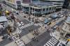 Toronto&rsquo;s first pedestrian scramble intersection was unveiled at one of the city&rsquo;s busiest intersections in 2008. (Patrick Dell / The Canadian Press files)