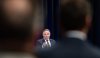 Quebec Premier François Legault makes an announcement in Contrecoeur, Que., on Monday, Feb. 17, 2025. Legault is scheduled to announce on Tuesday his province's response to the start to the trade war with the United States. THE CANADIAN PRESS/Christinne Muschi