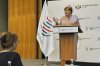Former Chancellor of Germany Angela Merkel delivers the WTO Presidential Lecture on Friday, March 7, 2025 at the WTO's headquarters in Geneva, Switzerland. (AP Photo/Jamey Keaten)