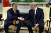 FILE - President Donald Trump shakes hands with Hungarian Prime Minister Viktor Orban in the Oval Office of the White House, May 13, 2019, in Washington. (AP Photo/Evan Vucci, File)