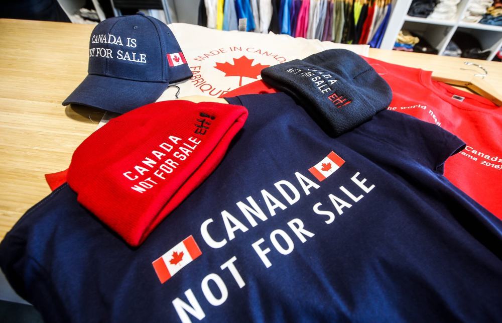 JOHN WOODS / FREE PRESS
T-Shirt Connection sells hats, shirts and tuques with patriotic messages.