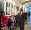 Manitoba Premier Wab Kinew speaks to school children ahead of the the speech from the throne at the Manitoba Legislative Building in Winnipeg on Tuesday, Nov. 19, 2024. THE CANADIAN PRESS/David Lipnowski
