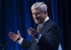 Former prime minister Stephen Harper delivers the keynote address at a conference on Wednesday, March 22, 2023 in Ottawa. Harper is taking shots at Liberal leadership front-runner Mark Carney's economic record. THE CANADIAN PRESS/Adrian Wyld