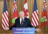 Ontario Premier Doug Ford holds a press conference regarding the new tariffs that the United States has placed on Canada, at Queen's Park in Toronto on Tuesday, March 4, 2025. THE CANADIAN PRESS/Nathan Denette