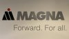 A Magna logo is shown in Milton, Ont. on Saturday, March 24, 2023. Magna International Inc. is a Canadian parts manufacturer for automakers. THE CANADIAN PRESS/Staff