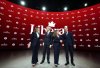 Liberal Party of Canada leadership candidates Karina Gould, Frank Baylis, Chrystia Freeland and Mark Carney greet one another prior to the English-language Liberal leadership debate in Montreal on Tuesday, Feb. 25, 2025. The federal Liberals will pick a new leader on March 9. THE CANADIAN PRESS/Christinne Muschi