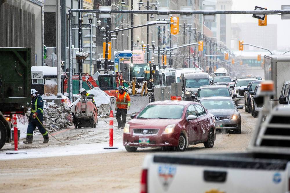 MIKAELA MACKENZIE / FREE PRESS FILES
                                The Portage and Main intersection is expected to reopen to foot traffic by July 1.