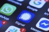 Signal app on a smartphone is seen on a mobile device screen Tuesday, March 25, 2025, in Chicago. (AP Photo/Kiichiro Sato)