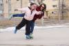 MIKE SUDOMA / FREE PRESS
                                Roller skaters Kelly Smith (left) and Dave Rider (right) enjoying the spring weather with a skate session at Sargeant Park Skatepark Sunday morning March 9, 2025