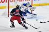 Fred Greenslade / THE CANADIAN PRESS
                                Buffalo Sabres&rsquo; goaltender James Reimer (right) makes a save on Winnipeg Jets&rsquo; Colin Miller during first period action at Canada Life Centre on Sunday.